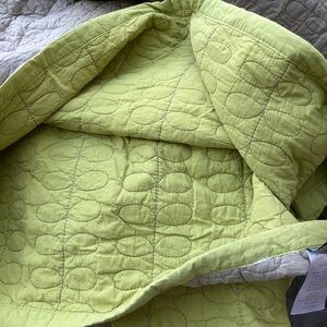 Apt 9 reversible cotton quilted coverlet Full / Wueen lime & gray